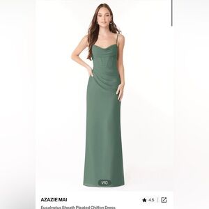 Azazie Mai Bridesmaid Dress in Eucalyptus